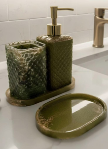 Ensemble de salle de bain en résine de luxe, fait main, design moderne, produit ménager, ensemble de salle de bain élégant, fabriqué en Inde - Product Image 6