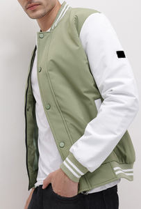 เสื้อแจ็คเก็ตเบสบอลเด็กแบบสั่งทำพิเศษ OEM สำหรับเด็กผู้ชายและเด็กผู้หญิง คอตั้ง กันลม ป้องกันแบคทีเรีย สีพื้นลำลอง - Product Image 2