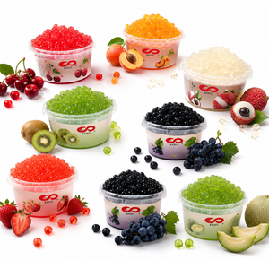 KEIFU 500g Ready to Eat Grape Flavored Popping <b>Boba</b> Cold Tea Ingredients for Delicious <b>Bubble</b> Tea Drinks - Product Image 1