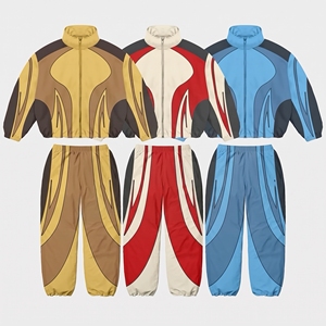 Conjunto Deportivo Cortavientos para Hombre, Chaqueta de Entrenamiento con Cremallera Completa y Pantalones a Juego, Ropa Deportiva para Correr, Fitness y Actividades al Aire Libre, Suministro Personalizado al por Mayor - Product Image 1