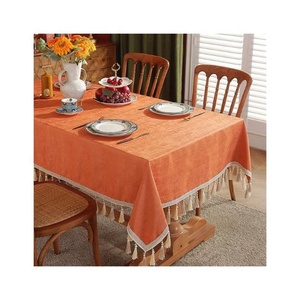 Cotton Linen Table Cloth Manufacturer Rectangular Boho Embroidered Cut Work Waterproof Oil Resistant Bulk OEM Private <b>Label</b> - Product Image 4