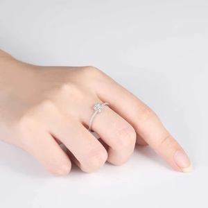 แหวนทองประดับเพชร GIA VCD เพชรเลี้ยงในห้องปฏิบัติการ แหวนหมั้น แหวนแต่งงานสำหรับผู้หญิง - Product Image 3