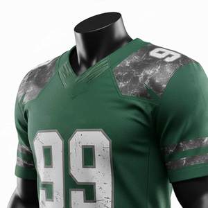 Maillot de football américain sublimé, dernier design, haute qualité, respirant, séchage rapide, vêtements d'entraînement, hauts personnalisés - Product Image 3