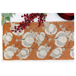 New Arrival Pumpkins Glass Beaded <b>Table</b> <b>Runner</b> Beaded <b>Table</b> <b>Runner</b> for Dining <b>Table</b> Perfect for Halloween Christmas & Easter - Product Image 2