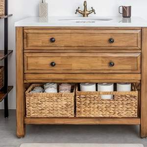 TRUNGHOA Rectangular Water Hyacinth Storage Organizers for Various Room Types - Multiple Components Included, Laundry <b>Baskets</b> - Product Image 2