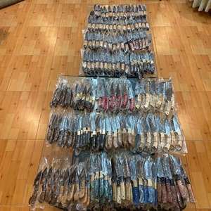 Lot de couteaux de chasse Damas mixtes avec étui – Livraison immédiate, stock disponible, vente en gros uniquement, option de sélection et d'assemblage de couteaux - Product Image 2