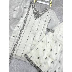 ชุดเสื้อท่อนบนและชุด Dupatta สำหรับผู้หญิงงานปาร์ตี้ดีไซน์เนอร์ - Product Image 2