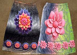 ผ้าซิ่นพิมพ์ลายดอกไม้สำหรับผู้หญิง ชุดลำลองฤดูร้อนสไตล์เอเชียแปซิฟิก ผลิตจากโพลีเอสเตอร์ พิมพ์ลายดิจิทัล แบบสั่งทำพิเศษ - Product Image 1