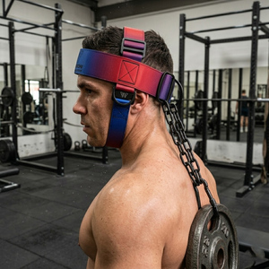 Harnais d'entraînement pour le cou en néoprène haute performance, antidérapant, réglable, pour le développement de la force et la remise en forme, professionnel - Product Image 3