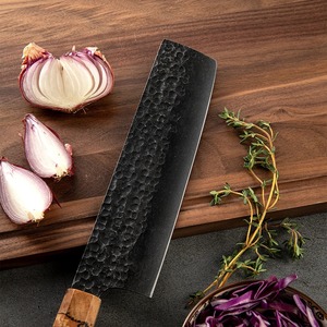 Cuchillo Mini Cleaver Hecho a Mano, Ecológico, Ambidiestro, con Hoja de Acero al Carbono Extra Afilada, Mango de Madera y Funda de Cuero - Product Image 5