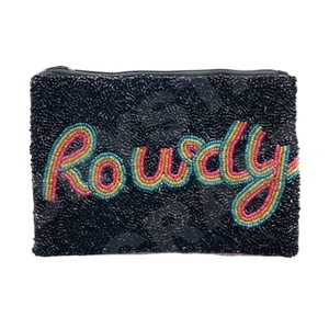 Monedero y Cartera de Algodón Bordado a Mano con Cuentas de Semillas, Personalizado con Logotipo, para Mujer, Marca Rowdy - Product Image 1