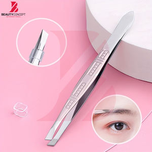 Pinzas de Punta Inclinada de Calidad Profesional para Dar Forma a las Cejas, Extractor de Vello de Acero Inoxidable de Alta Precisión, Herramientas de Belleza para Esteticistas - Product Image 2