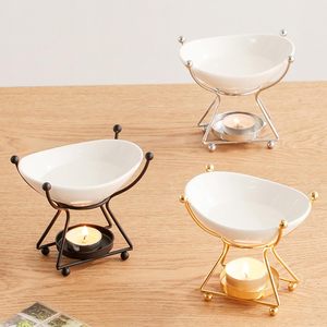 Luxury Golden Metal <b>Wax</b> <b>Melt</b> Burner with Bowl Decorative Oil Diffuser for Living Room Porch Garden - Product Image 5