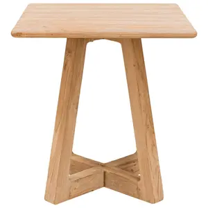 Table à manger sur piétement en teck massif de luxe moderne - Écologique, imperméable et durable pour une utilisation en intérieur/extérieur, marchés hôteliers et résidentiels - Product Image 4