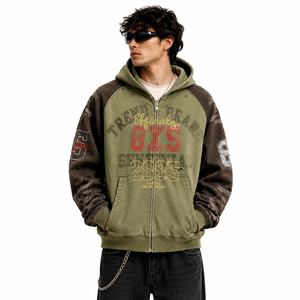 Custom Manufacturer Hoodie Brushed Cotton <b>Zip</b> Hoodie Supplier Factory Hoodie Export - Product Image 2