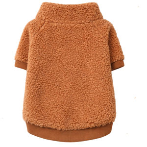 Vêtements pour animaux de compagnie en tissu polaire Sherpa, vestes et manteaux à capuche avec fermeture éclair, prix bas, vente premium, manteau d'extérieur pour chiens - Product Image 5