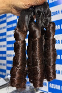Cabello Humano Remy Vietnamita de Doble Trama, Sin Químicos, Ondulado Natural con Estilo de Ondas Naturales, Color Negro - Product Image 5