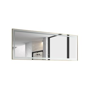 Specchio LED da Bagno 118 x 36 Pollici, Montaggio a Parete, Cornice in Alluminio, Antiappannamento, Memoria, 3 Colori, Dimmerabile a Regolazione Continua - Product Image 2