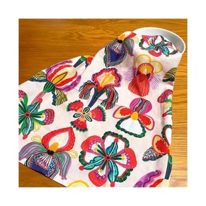 Vintage numérique multicolore Floral brodé bureau thé cérémonie bio coton matériel nettoyage serviettes chiffons accessoires - Product Image 1