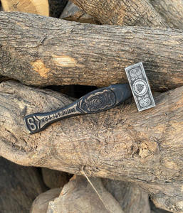 Mortal Blades Marteau de Thor Viking unique fait main en acier à haute teneur en carbone avec manche en bois de hickory gravé, Marteau de toiture, DIY OEM - Product Image 2
