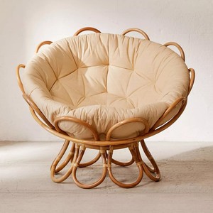 ชุดเก้าอี้ปาปาซานหวายลายสแกลลอป สำหรับสวนและลานบ้าน พร้อมเบาะรองนั่ง - Product Image 2