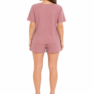 Ensemble t-shirt et short pour femme, décontracté, deux pièces, vêtements de détente d'été, tissu doux et confortable, respirant et léger - Product Image 2