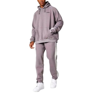 Conjunto de chándal de dos piezas de ropa de calle de último diseño de alta calidad conjunto de chándal de gran tamaño transpirable con etiqueta personalizada para hombres - Product Image 1