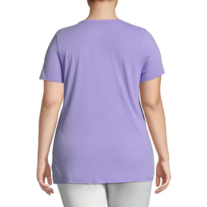 Top Quality Printed Summer Season Plus Size Women's T Shirts Latest Design Printed V Neck Slim Fit Casual Women T Shirt - Product Image 2