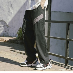 OEM High Quality Men Polyester Streetwear <b>Trousers</b> <b>Drawstring</b> Ankle Windbreaker Baggy Jogger Gym Training Track Pant - Product Image 6