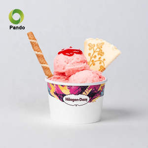 Vasos de Papel Desechables Personalizables de Doble Pared para Helado, Ecológicos, con Tapas y Cucharas con Logotipo, Tamaños de 3oz a 16oz - Product Image 2