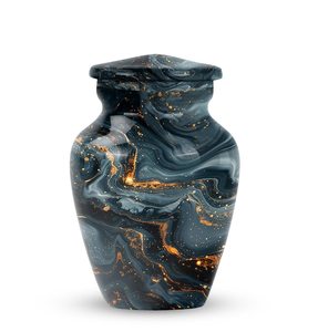 Urna Funeraria Decorativa Midnight Galaxy para Cenizas, Diseño en Espiral Azul y Dorado, Capacidad de hasta 200 Pulgadas Cúbicas, Urna Nocturna Cósmica - Product Image 6