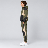 Desain Terbaru Setelan Olahraga Pria dengan Jaket Tahan Angin Berbahan Kain Anti Angin, Celana Pinggang Elastis, Nyaman Dipakai, OEM