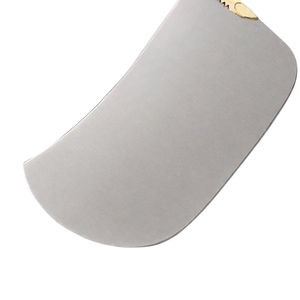Cuchillo de carnicero profesional PK-MS de alta resistencia, hoja curva plateada, mango de madera negro, empuñadura dorada, cuchillos para cortar carne. - Product Image 5