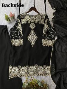 ชุดแพลซโซปักลายซีเควนซ์จอร์เจตต์ |   ชุดแต่งงาน ชุดงานเลี้ยง ชุดพื้นเมือง - Product Image 4