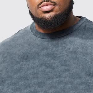 T-shirts surdimensionnés de qualité supérieure pour hommes, 100% coton épais, col renforcé, t-shirt uni surdimensionné pour hommes - Product Image 4