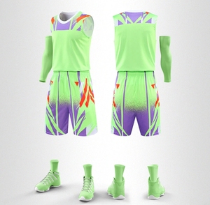Ensemble Maillot et Short de Basketball Homme Imprimé par Transfert Thermique, Sans Manches, Anti-Transpiration, Logo Frontal, Service OEM, Toutes Saisons - Product Image 1