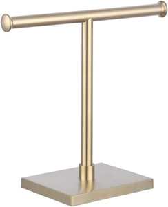 Soporte decorativo de metal para toallas de baño, estante independiente para colgar paños de baño, decoración para el hogar. - Product Image 1