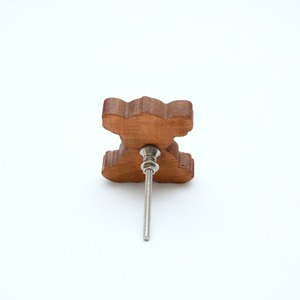 Poignées de tiroir et de porte en bois d'acacia faites à la main, style moderne, couleur blanc naturel, pour commodes, armoires et meubles de chambre d'enfant - Product Image 2