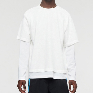 T-shirts Double Couche Confortables et Fiables à Manches Longues, Style Streetwear, Grandes Tailles, Faible MOQ - Product Image 5