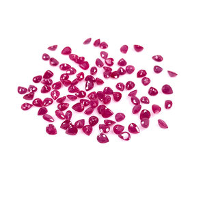 Rubis naturels de Bangkok, formes poire calibrées 3x4mm, pierres précieuses de rubis naturelles facettées en vrac pour la fabrication de bijoux, prêtes à l'emploi - Product Image 1