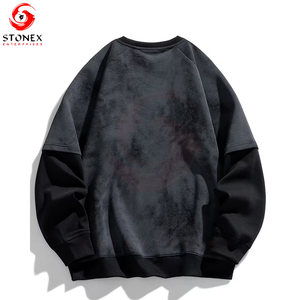 เสื้อสเวตเชิ้ตผู้ชายผ้าฝ้ายหนานุ่ม ซักย้อมสีแบบแอซิด ระบายอากาศได้ดี เป็นมิตรต่อสิ่งแวดล้อม คุณภาพสูง ผ้าสองชั้น เก็บความร้อน แขนยาว สกรีนลายได้ตามต้องการ - Product Image 2