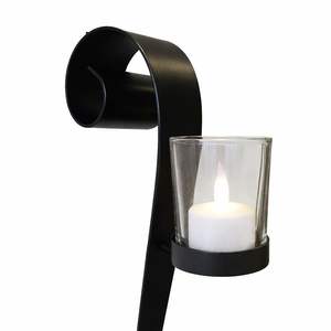 Ensemble de appliques murales minimalistes en métal noir, design conique haut, support en verre compact, lumière chaude, décoration moderne pour la maison - Product Image 3