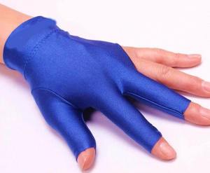 Lightweight Nylon Spandex Stretchable Pool Cue Snooker Gloves Three Finger Design Custom Logo Touchscreen Compatible Adjustable - Product Image 1