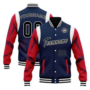 Veste de baseball personnalisée pour homme, tissu durable en coton et polyester, design tendance, ourlet et poignets côtelés, respirante, fabrication OEM, faible MOQ - Product Image 1