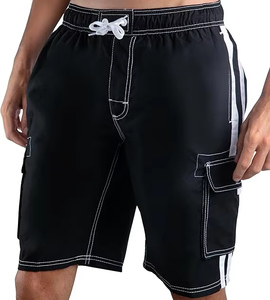 Shorts cargo imperméables taille mi-haute avec grandes poches, taille XL, fermeture à cordon, options multicolores, service de personnalisation de logos - Product Image 2