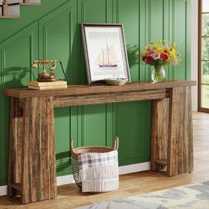 70.9 Inch Narrow Long Farmhouse Console Table Entryway Sofa Table Behind Couch - Product Image 4