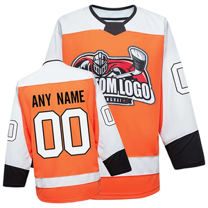 Top Quality Customized Embroidered Design Your Own Logo Sweat Wicking Ice Hockey Jerseys - Product Image 4