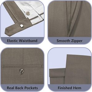 Fashion Slim Fit Breathable Autumn Winter Three Piece Groom Suit Four Seasons Italian American Flat Blazer Formal Business Suits - Product Image 3