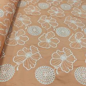 Embroidery Fabric Coding Lace Fabric Organza Fabric Net Fabric For Borer Broderie Abaya Kaftan Garment Manufacturing Exports - Product Image 6