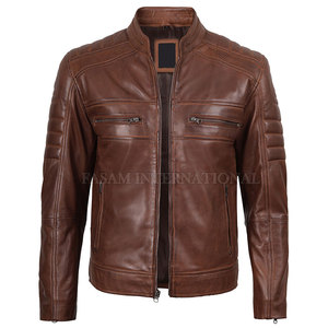 Factory Direct Sale Men Leather Winter <b>Jacket</b> <b>Light</b> <b>Weight</b> Men Leather <b>Jacket</b> <b>Plus</b> <b>Size</b> Leather <b>Jacket</b> - Product Image 2